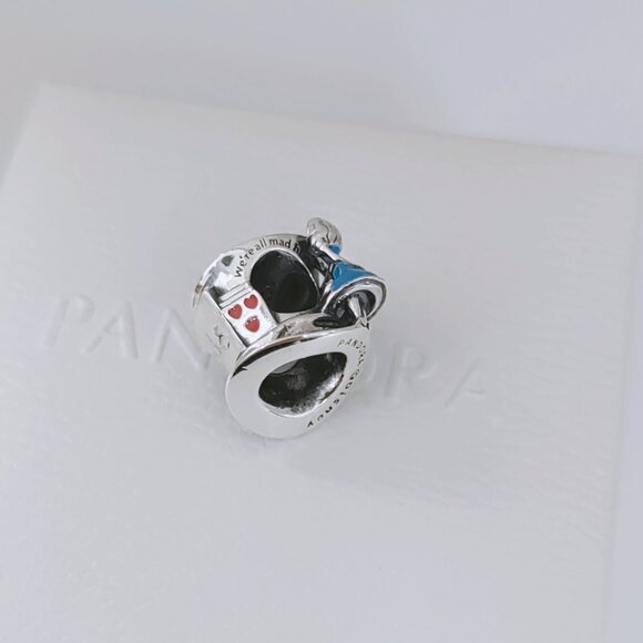 Pandora Alice in Wonderland & The Mad Hatter's Tea Party Charm Pendant with box - Picture 2 of 10